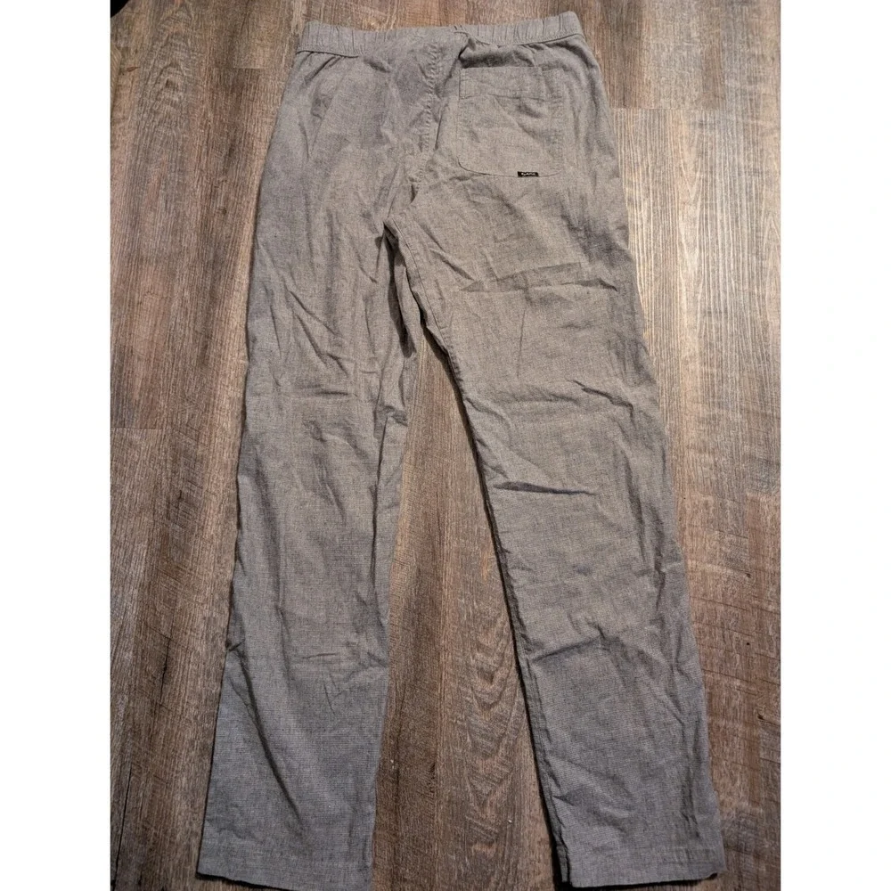 Prana Vaha Hemp Blend Men Medium Elastic Waist Drawstring Pants Gray Breathable - Picture 8 of 11